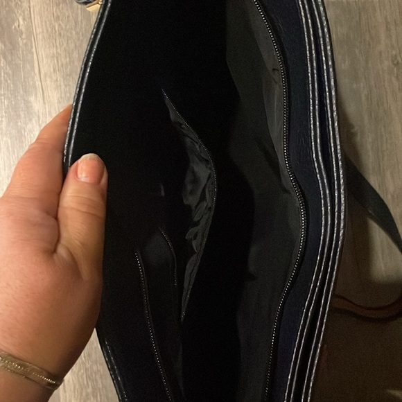 Dooney & Bourke and navy and brown tote - - Picture 4 of 5